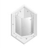 NEW TRENDY Kabina prysznicowa pięciokątna 100x80 Avexa Gold Shine EXK-3847